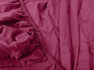 Jersey plahta tamno ružičasta 180 x 200 cm