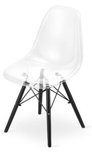 Transparentna stolica YORK OSAKA sa crnim nogama