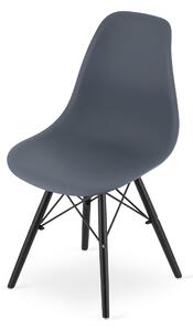 Škriljevac siva stolica YORK OSAKA s crnim nogama