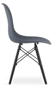 Škriljevac siva stolica YORK OSAKA s crnim nogama