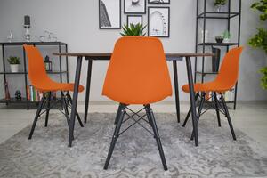Narančasta stolica YORK OSAKA sa crnim nogama