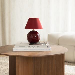 Stolne Lampa Globen Lighting, IRIS, prigušiv, Crvena, Dnevna soba, Tkanina / tekstil, Dizajn