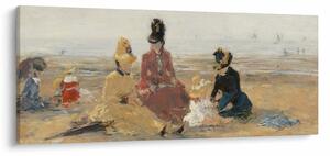 Slika - Eugène Boudin, On the Beach, Trouville, reprodukcije (120x50 cm)