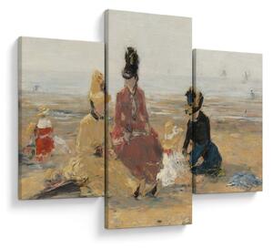 Slika - Eugène Boudin, On the Beach, Trouville, reprodukcije (90x60 cm)