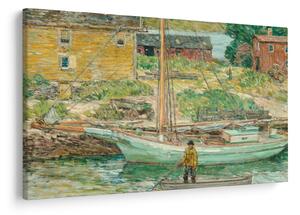Slika - Childe Hassam, Oyster Sloop, Cos Cob, reprodukcije (90x60 cm)