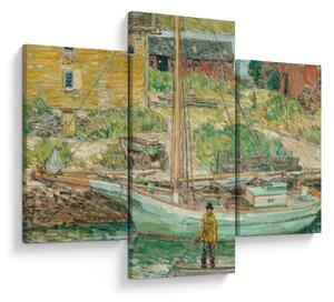 Slika - Childe Hassam, Oyster Sloop, Cos Cob, reprodukcije (90x60 cm)