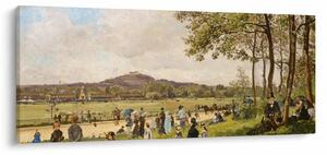 Slika - French 19th Century, Race Course at Longchamps, reprodukcije (120x50 cm)