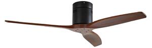 Stropni ventilator Vindur, crni, drveni, DC, tih - Lucande Lucande, Vindur, Drvo, Dnevna soba, Metal, Moderan