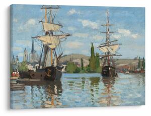 Slika - Claude Monet, Ships Riding on the Seine at Rouen, reprodukcije (70x50 cm)
