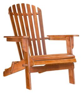 Vrtna ležaljka ADIRONDACK, sklopiva, 69x84x94 cm, prirodna smeđa Casaria
