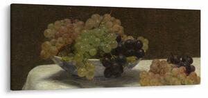 Slika - Henri Fantin-Latour, Still Life with Grapes and a Carnation, reprodukcije (120x50 cm)