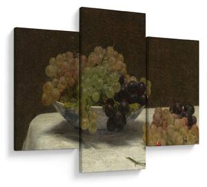Slika - Henri Fantin-Latour, Still Life with Grapes and a Carnation, reprodukcije (90x60 cm)