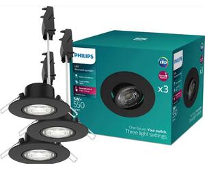Cilantro UGRADBENI LED REFLEKTOR Step Dim 070 5W 4000K CRNA 3PK 8721103038074