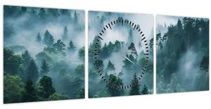 Slika - Šuma u magli (sa satom) (90x30 cm)