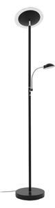 Podne Lampa Lindby, MALEA, prigušiv, Crno, Dnevna soba, Metal, Moderan