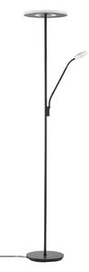 Podne Lampa Lucande, Raymond, prigušiv, Crno, Dnevna soba, Metal, Moderan