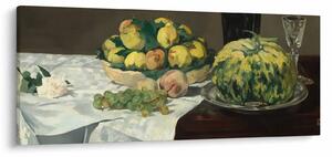Slika - Edouard Manet, Still Life with Melon and Peaches, reprodukcije (120x50 cm)