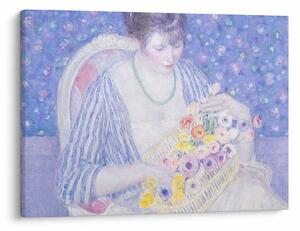 Slika - Frederick Carl Frieseke, The Basket of Flowers, reprodukcije (70x50 cm)