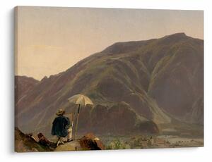 Slika - Jules Coignet, View of Bozen with a Painter, reprodukcije (70x50 cm)