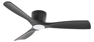 Moneno pametni LED stropni ventilator, crni, DC, Tuya - Lucande Lucande, Moneno, prigušiv, Crno, Dnevna soba, Metal, Moderan