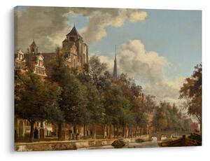 Slika - Jan van der Heyden, View Down a Dutch Canal, reprodukcije (70x50 cm)