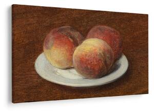 Slika - Henri Fantin-Latour, Three Peaches on a Plate, reprodukcije (90x60 cm)