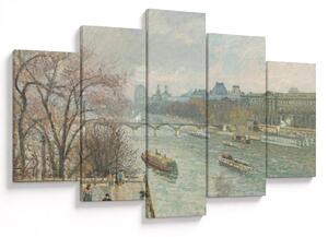 Slika - Camille Pissarro, The Louvre, Afternoon, Rainy Weather, reprodukcije (150x105 cm)