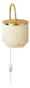 Zidne Svjetiljka Warm Nordic, Fringe, Bež, Dnevna soba, Metal, Vintage