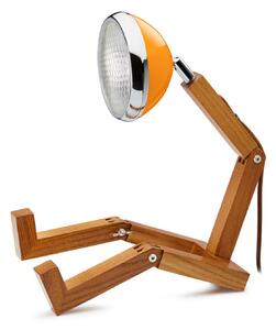 Stolne Lampa MR. WATTSON, Naranča, Dnevna soba, Drvo, Dizajn