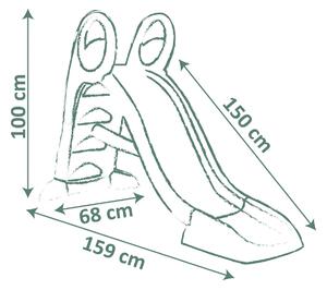 SMOBY tobogan KS s vodom srednji, zeleni 159 x 69 x 100 cm