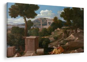 Slika - Nicolas Poussin, Landscape with Saint John on Patmos, reprodukcije (90x60 cm)