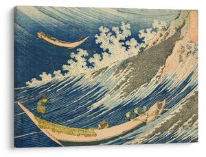 Slika - Katsushika Hokusai, Fishing Boats at Choshi in Shimosa (Soshu Choshi) , reprodukcije (70x50 cm)