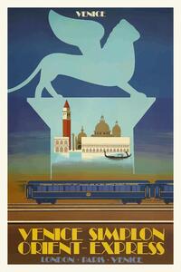 Reprodukcija Vintage Travel Poster (Venice / Orient Express)