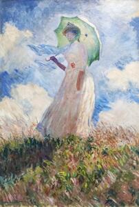 Reprodukcija Woman with Parasol turned to the Left (1886), Claude Monet
