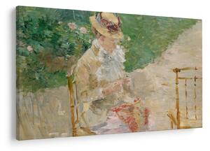 Slika - Berthe Morisot, Young Woman Knitting, reprodukcije (90x60 cm)