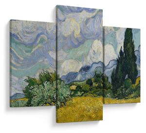 Slika - Vincent van Gogh, Wheat Field with Cypresses, reprodukcije (90x60 cm)