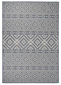 VidaXL Vanjski tepih ravnog tkanja 160 x 230 cm plave pruge