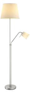 Podne Lampa Lindby, Nantwin, Bijela, Dnevna soba, Tkanina / tekstil, Moderan