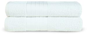 Set od dva bijela pamučna ručnika Uni, 70 x 140 cm