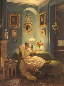 Reprodukcija An Evening at Home, Edward Poynter