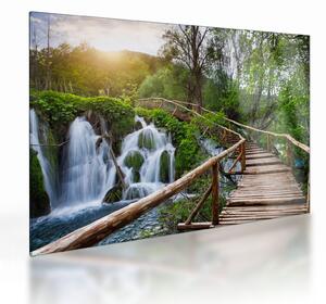 Staklena slika - Plitvička jezera (70x50 cm)