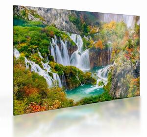 Staklena slika - Nacionalni park Plitvička jezera (70x50 cm)
