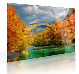 Staklena slika - Most Konitsa (70x50 cm)