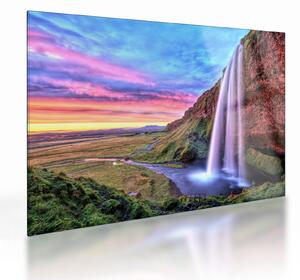 Staklena slika - Vodopad Seljalandsfoss (70x50 cm)