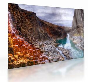 Staklena slika - Kanjon Studlagil (70x50 cm)