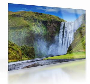 Staklena slika - Vodopad Seljalandsfoss (70x50 cm)