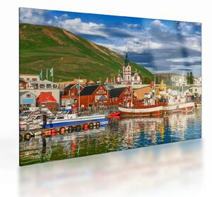 Staklena slika - Húsavík (70x50 cm)