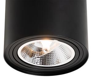 Moderni stropni reflektor crni rotirajući i nagibni AR111 - Rondoo Up
