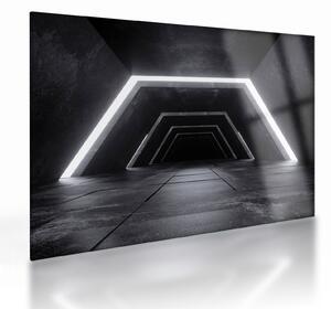Staklena slika - Futuristički tunel (70x50 cm)