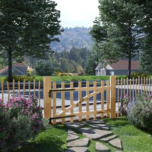 VidaXL Jednostruka vrata za ogradu od drva lješnjaka 100 x 60 cm